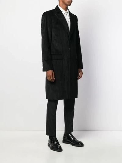 Shop Dolce & Gabbana Corduroy Coat In Black