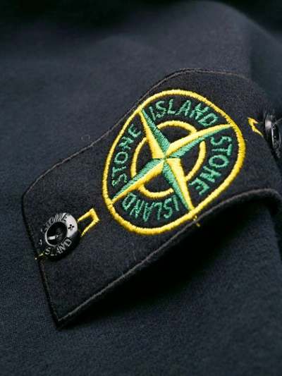 Shop Stone Island Logo Patch Jacket In Black