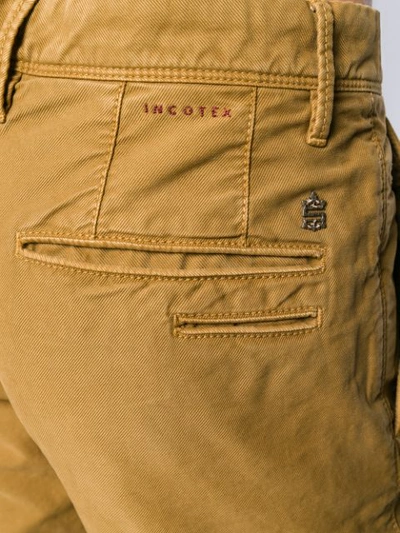 Shop Incotex Slim-fit Chino Trousers In Brown