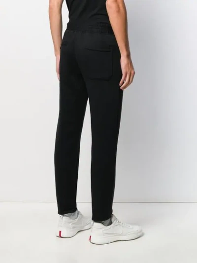 Shop Emporio Armani Straight-leg Trousers In Black