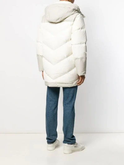 Shop Woolrich Padded Parka Coat In White