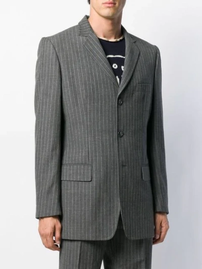 Pre-owned Dolce & Gabbana 1990's Pinstripe Suit In Grey