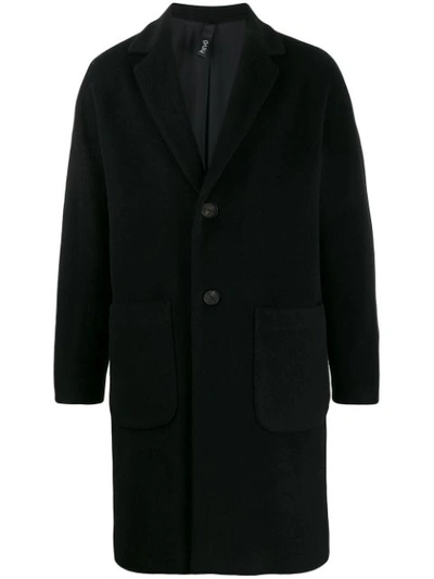 Shop Hevo Single-breasted Midi Coat In 2517 Black