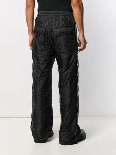 Shop Rick Owens Drkshdw Easy Pusher Quilted-effect Trousers In Black