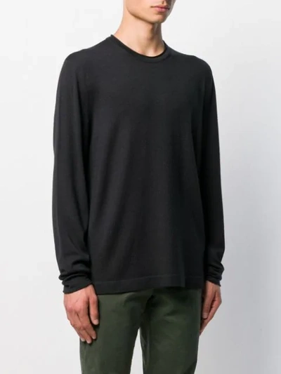 Shop Massimo Alba Crew Neck Jumper In Black