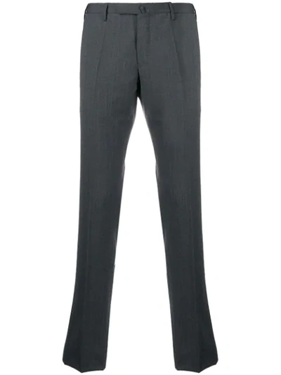 Shop Incotex Tailored Straight-leg Trousers In Grey