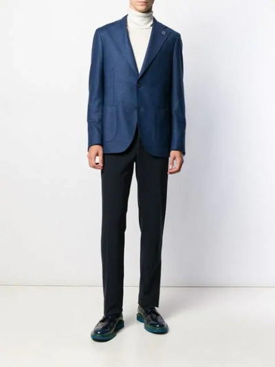 Shop Lardini Tailored Suit Jacket In Blue