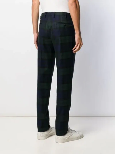 INCOTEX CHECKED STRAIGHT-LEG TROUSERS 