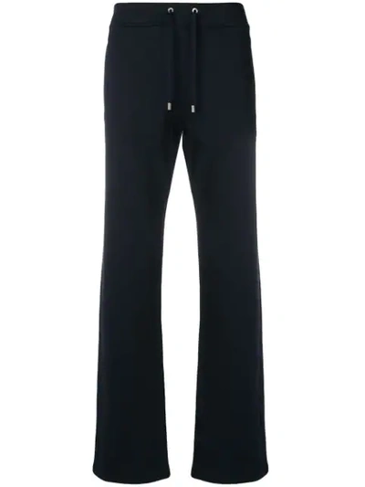 Shop Versace Contrast Side Panel Track Pants In Blue