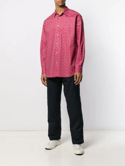 Shop Comme Des Garçons Shirt Paisley-print Shirt In Red