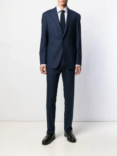 Canali Tailored Suit Trousers In Blue