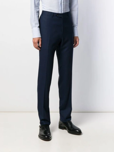 Canali Tailored Suit Trousers In Blue