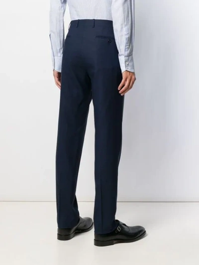 Canali Tailored Suit Trousers In Blue