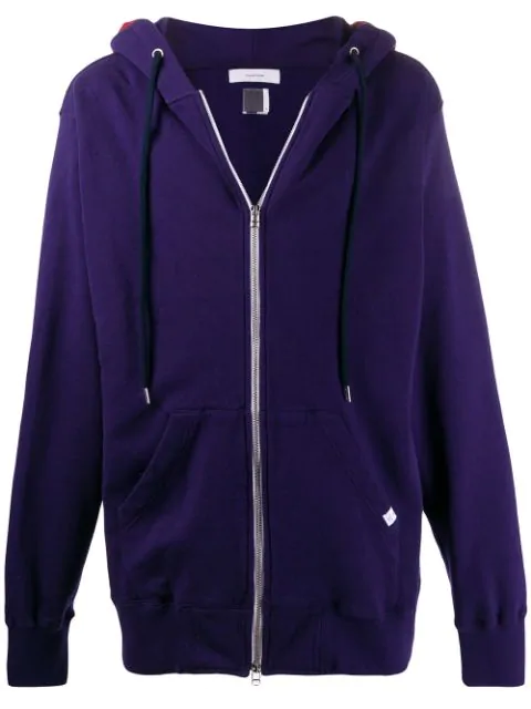 purple zip up sweatshirt