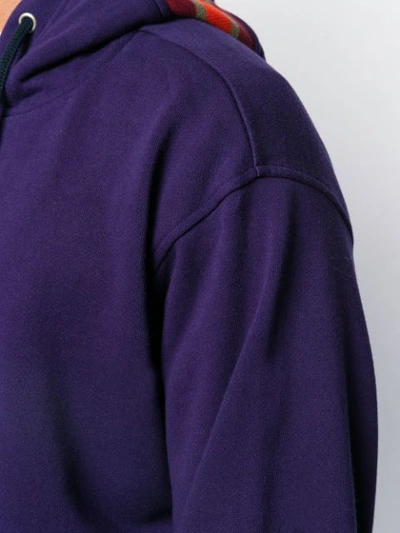 Shop Facetasm Oversized Zip-up Hoodie In Purple