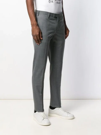 Shop Pt01 Skinny Fit Tailored Trousers In Grey