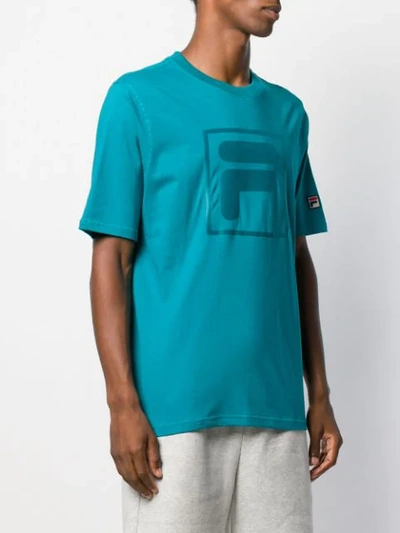 Shop Fila Logo Print T-shirt In Blue