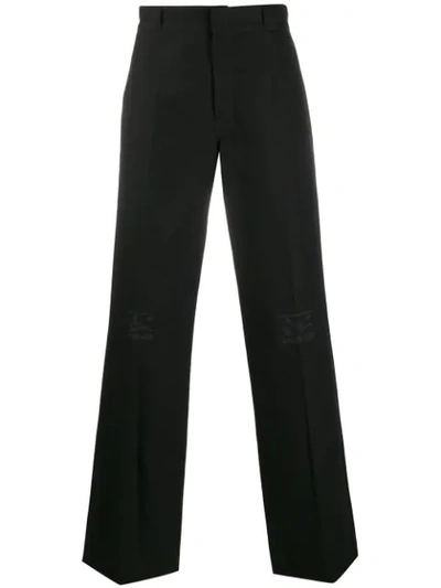 EMBROIDERED STRAIGHT-LEG TROUSERS