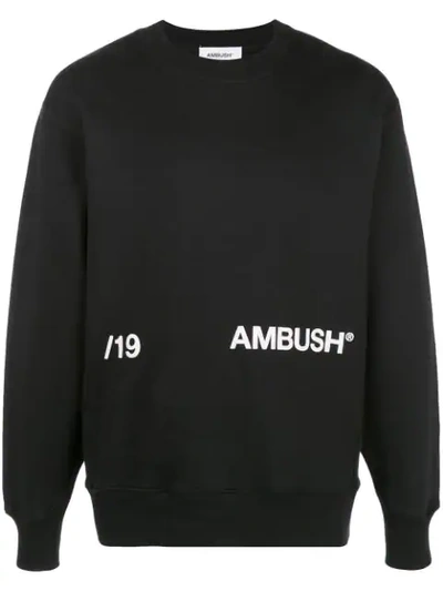 Shop Ambush Relaxed-fit Logo Print Sweatshirt In Black