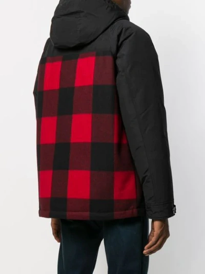 Shop Woolrich Checked Jacket In Black