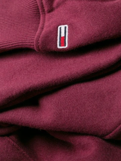 Shop Tommy Jeans Kangaroo Pocket Hoodie In Red
