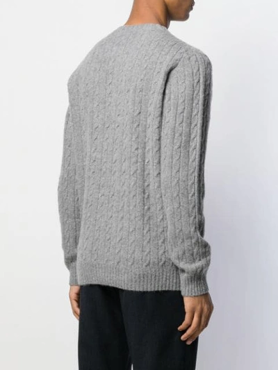 Shop Eleventy Cable Knit Jumper - Grey