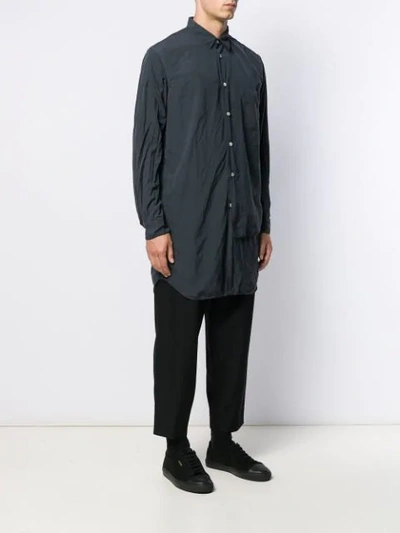 Shop Comme Des Garçons Homme Deux Extra Long Shirt In Grey