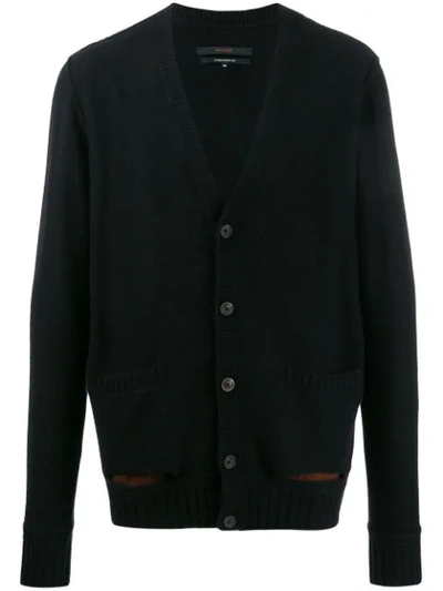 Shop Ziggy Chen Cashmere Button Cardigan In Black