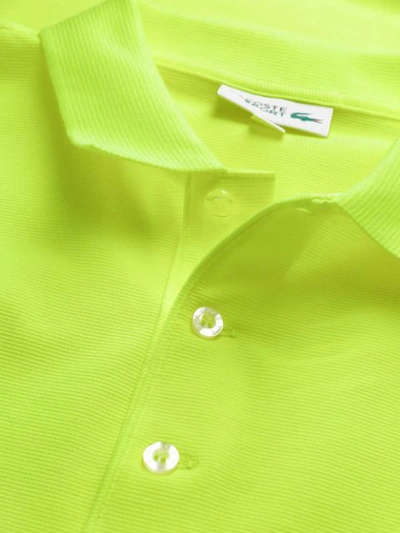 Shop Lacoste Logo Patch Polo Shirt In Yellow
