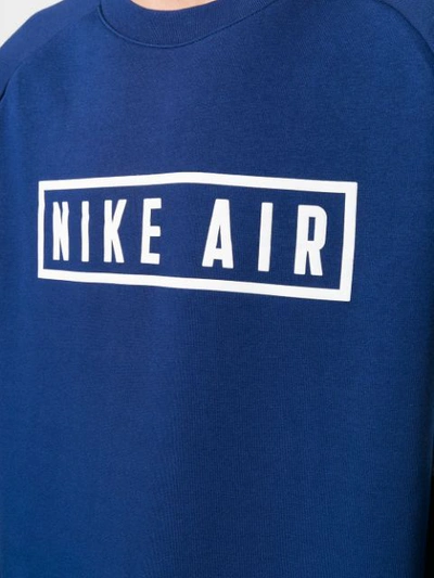 Shop Nike Horizontal-panels Logo Sweatshirt In Blue