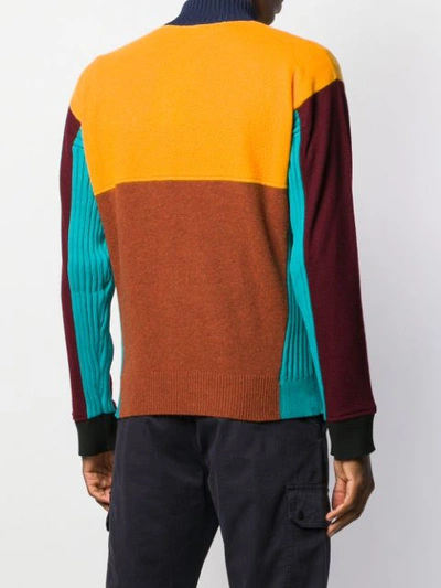Shop Kenzo Sweatshirt In Colour-block-optik In Yellow
