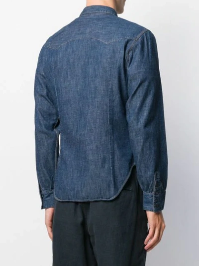 Pre-owned Miu Miu Fitted Denim Shirt In Blue