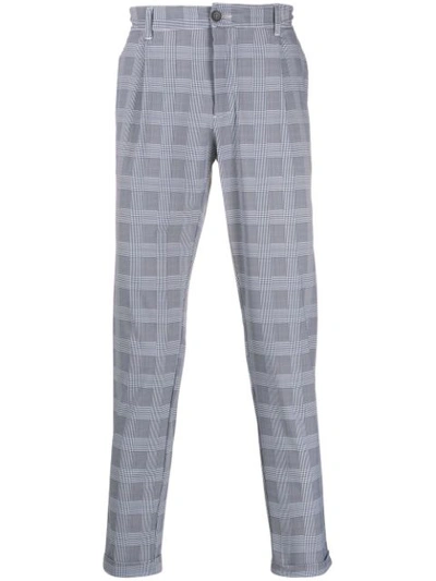 Shop Hydrogen Cyber Houndstooth Slim-fit Trousers In Grey