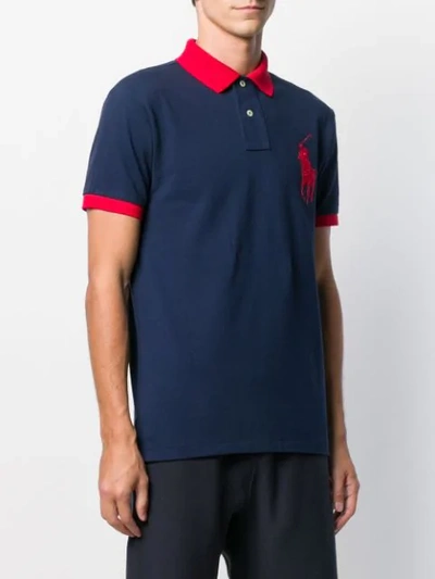 Shop Polo Ralph Lauren Pony Embroidered Polo Shirt In Blue