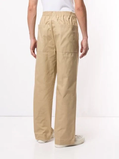 Shop Jil Sander High-rise Drawstring Trousers In Brown