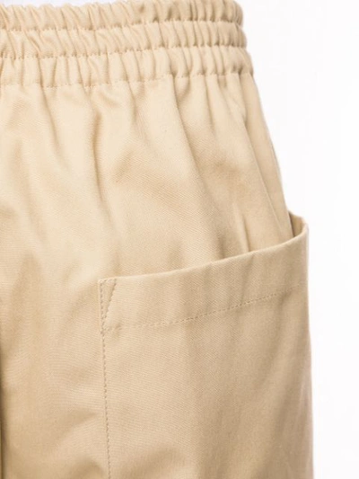 Shop Jil Sander High-rise Drawstring Trousers In Brown
