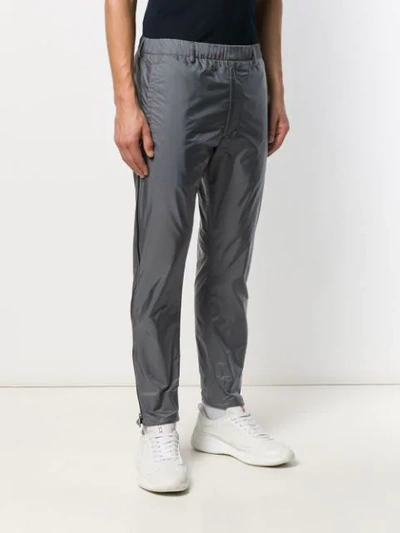 Shop Prada Technical Fabric Trousers In Grey