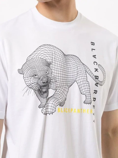 Shop Blackbarrett Panther Print T-shirt In White