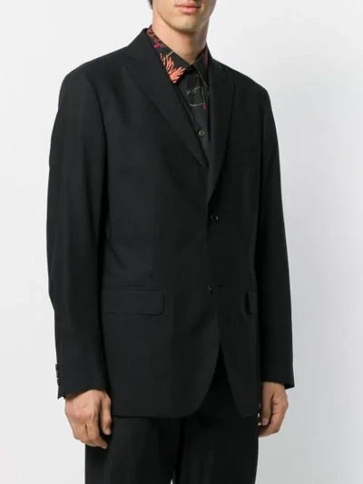 Shop Issey Miyake Boxy Fit Buttoned Suit Jacket In Black