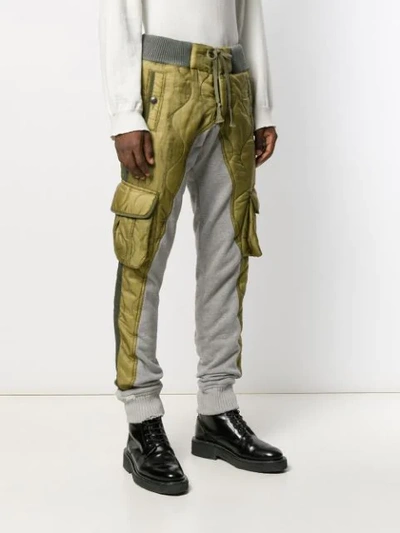 CONTRAST PANEL TAPERED TROUSERS