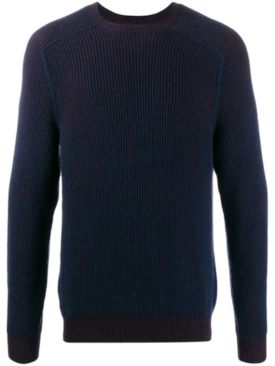 Shop Sease Cashmere Reversible Knit Jumper In Blue