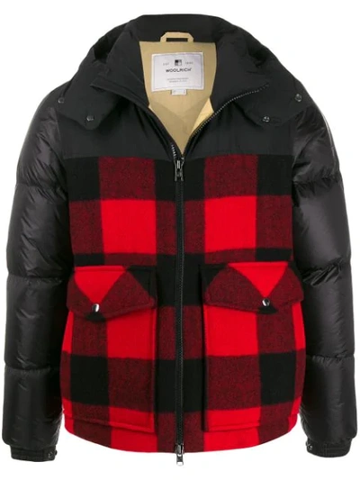 Shop Woolrich Buffalo Padded Jacket In Black