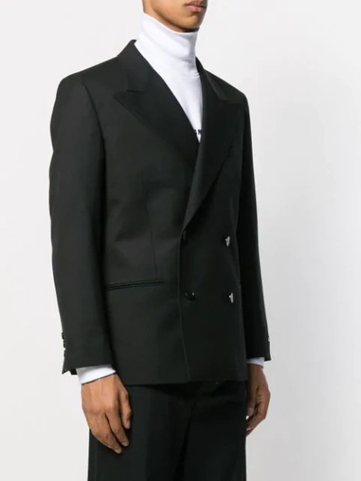 Shop Msgm Boxy Fit Blazer In Black