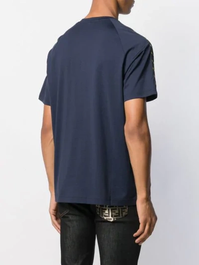 Shop Fendi Oversize Crew Neck T-shirt In Blue