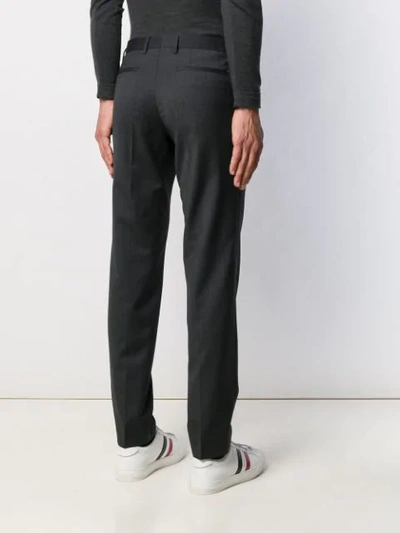 Shop Hugo Boss Slim-fit Trousers In Grey