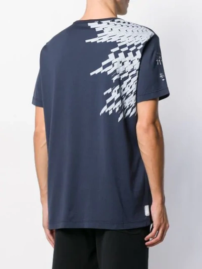 Shop Stone Island Shadow Project Geometric Print Short-sleeve T-shirt In Blue