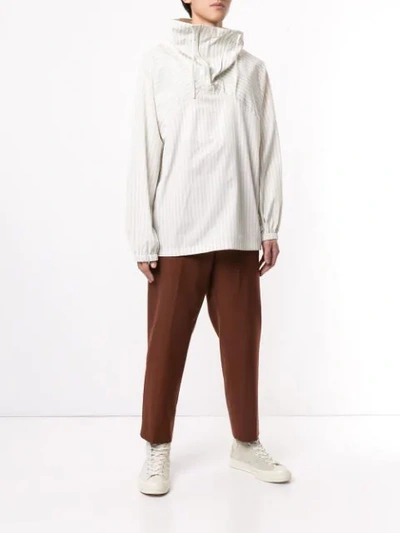 Shop Jil Sander Drop-crotch Straight Trousers In Brown