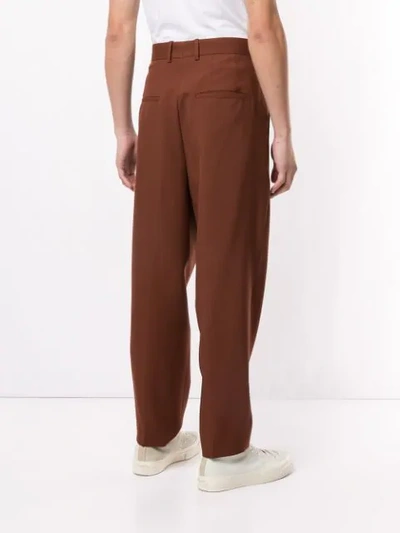 DROP-CROTCH STRAIGHT TROUSERS