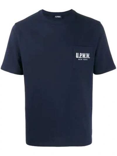 Shop Upww Logo Print T-shirt In Blue