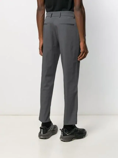 Shop Numero00 Colour Block Tapered Trousers In Grey
